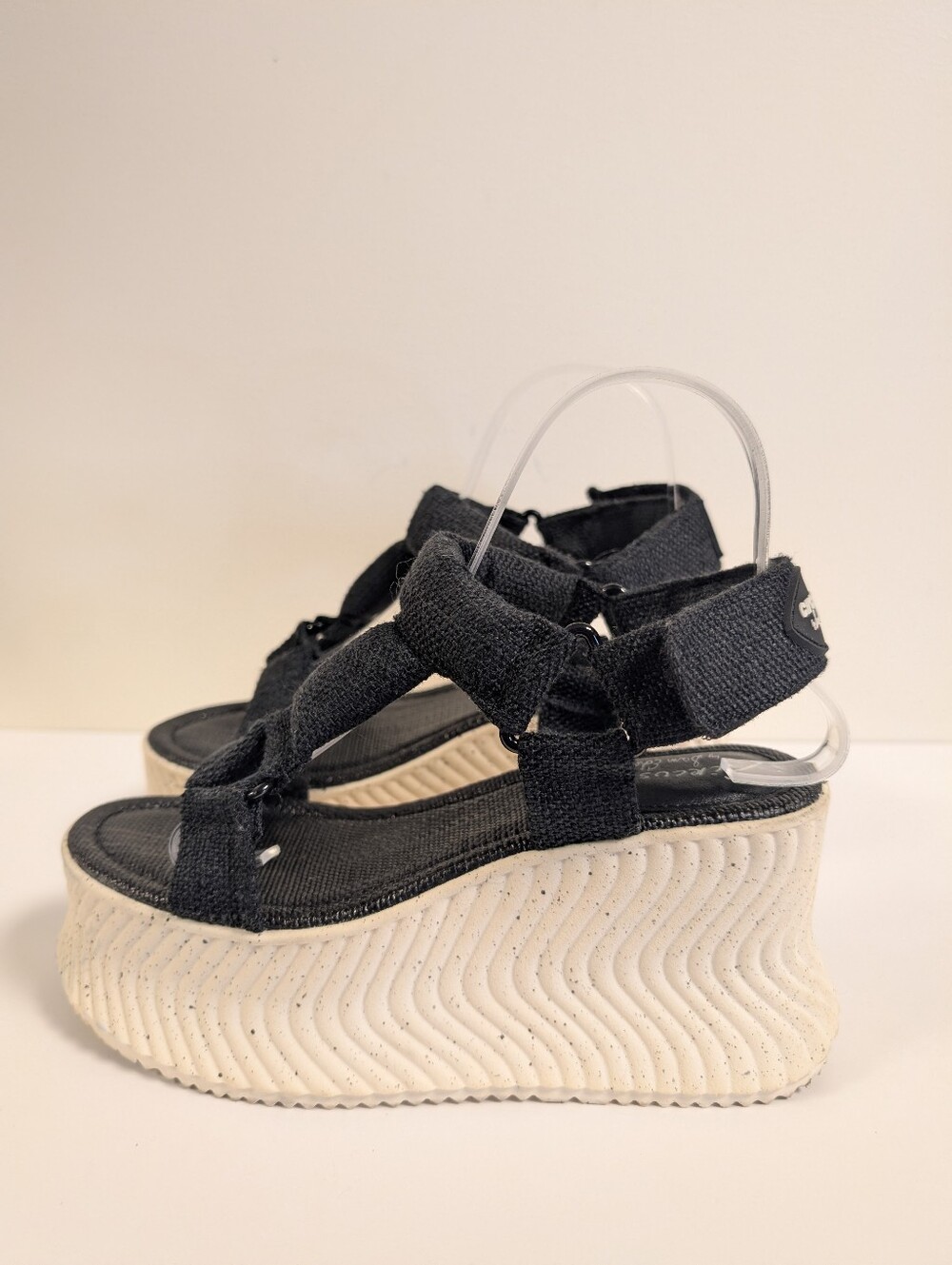 Circus NY Venus Chunky Wave Platform Sandals Black Utility Sporty 6.5 - Picture 7 of 14